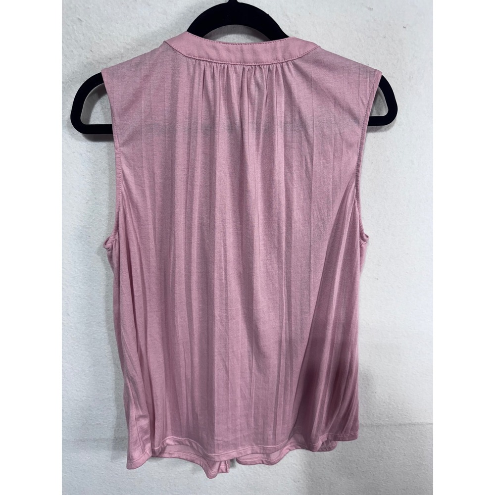 Carolyn Taylor Pink Lace Blouse Women's XL Sleeveless Romantic Boho Top - Picture 6 of 7